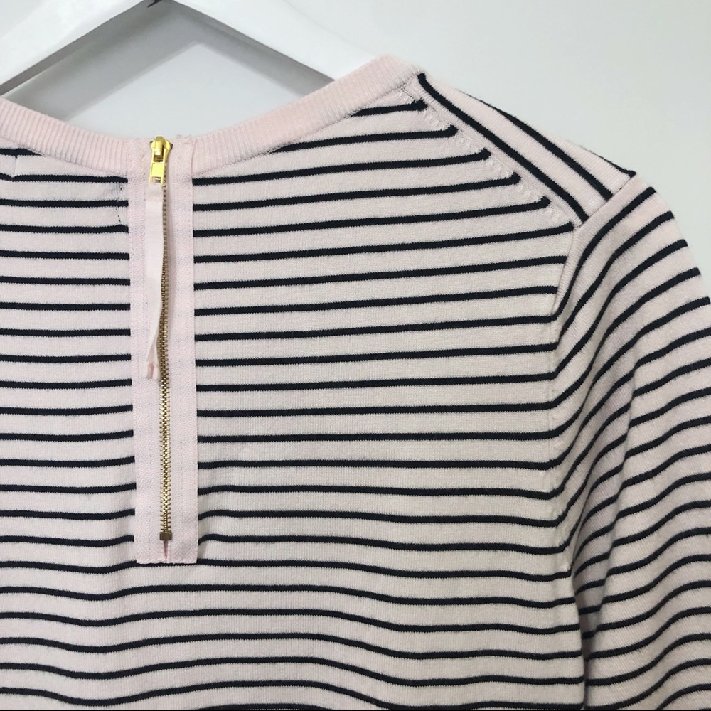 Premise Studio Striped Exposed Zipper Knit Top - Picture 2 of 8